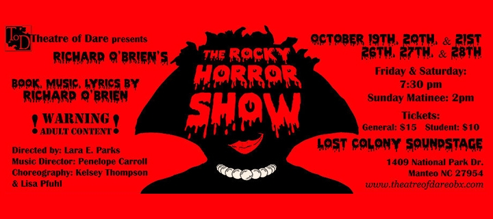 Outer Banks events - The Rocky Horror Show - Theatre of Dare - Lost Colony Soundstage