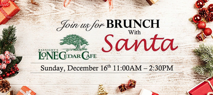 Outer Banks holiday events - Brunch with Santa - Lone Cedar Cafe