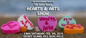 Outer Banks art shows - Valentines Day - crafts gifts collectibles - Secret Island Restaurant
