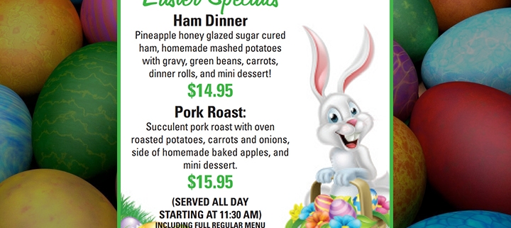 Outer Banks Easter dinner specials - Jolly Roger restaurant