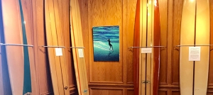 Outer Banks art gallery exhibits - surfboard exhibit - Dare County Arts Council