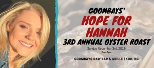 Outer Banks charity events - Hope For Hannah - Goombays - Oyster Roast