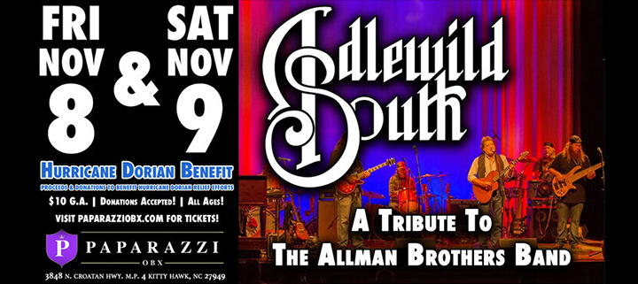 Outer Banks events - Hurricane Dorian Benefit concert - live music - Allman Brothers tribute