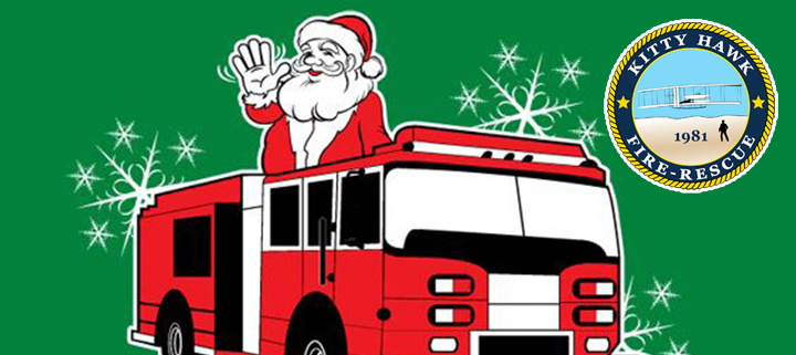 Outer Banks - meet Santa Claus - Kitty Hawk Fire Department